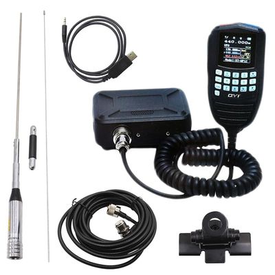 KT-9900 Radio Mini Walkie Talkie Mobile Car Radio Handheld Microphone 25W High Power Tranceiver 200CH Long Range with 770R Antenna, Cable, Clip and Programming Cable