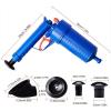 Drain Pump Cleaner,High Pressure Air Power Blaster Plunger Gun Unblock Adapters,Toilet Wash Basin Cleaner Opener for Home Bathroom view 4