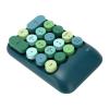 Retro Color 2.4GHz Numeric Keypad with USB Receiver for Laptop, Portable 18 Keys Wireless Number Pads Round Keycaps Auto Sleep Accounting Numpad Compatible with OS X (Dark Green Color) view 3