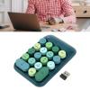 Retro Color 2.4GHz Numeric Keypad with USB Receiver for Laptop, Portable 18 Keys Wireless Number Pads Round Keycaps Auto Sleep Accounting Numpad Compatible with OS X (Dark Green Color) view 4