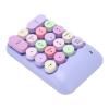 Retro Color 2.4GHz Numeric Keypad with USB Receiver for Laptop, Portable 18 Keys Wireless Number Pads Round Keycaps Auto Sleep Accounting Numpad Compatible with OS X (Theme) view 4