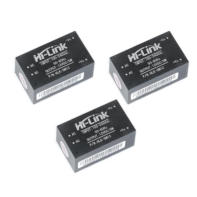 EC Buying 3PCS Mini Step-Down Power Supply Intelligent Household Switch DC Power Module AC DC Voltage Regulator Module 220V to 12V 5W AC DC Converter HLK-5M12