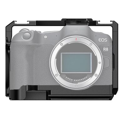 BGNing OS R8 Camera Cage Rig Protective Housing Case Cold Shoe Mount ARRI-Standard 3/8 1/4" Hole for EOS R8 DSLR Camera