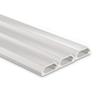 Hama Self-Adhesive Cable Tidy Set of 3 (Square, 1 m, Cable Management for 2 Cables, Paintable, Flat, PVC, for Wall, Ceiling or Floor, Cable Management) White view 1