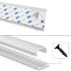 Hama Self-Adhesive Cable Tidy Set of 3 (Square, 1 m, Cable Management for 2 Cables, Paintable, Flat, PVC, for Wall, Ceiling or Floor, Cable Management) White view 3