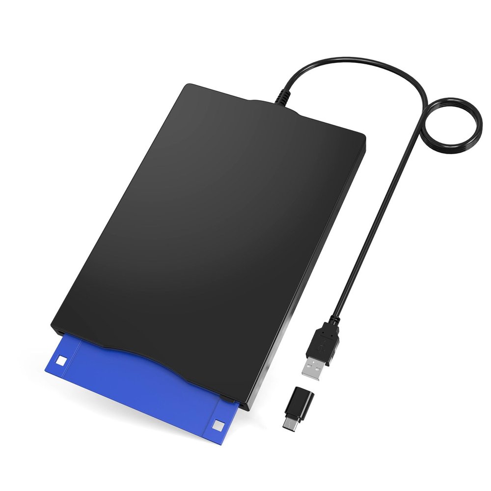 YEY USB 3.5-inch Floppy Disk Reader - External 1.44 MB Portable FDD for PC, Plug and Play Compatible with Windows 11/10/8/7/XP Laptop