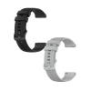 18mm Strap Compatible with Garmin Forerunner 265S Straps, 2 Pack Soft Silicone Band Sport Replacement Watchbands for Garmin Forerunner 265S, Men Women (Black/Grey) view 1
