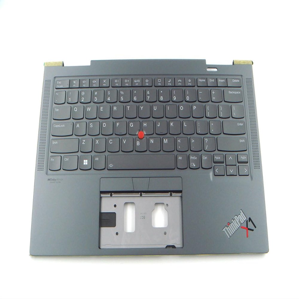 Bayjebu Parts for Lenovo ThinkPad X1 Yoga Gen 6 6th Palmrest Keyboard Bezel US Backlit WWAN Version 5M11C41060