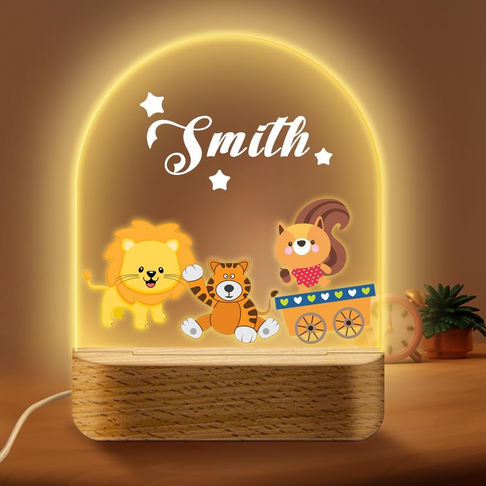 Cozifitgear Personalized Gifts for Kids-LED Acrylic Lamp,Personalized Night Light,Customize Name,Lamp Decoration Gift for Daughter Son Baby,Children's Bedroom Decorative Gifts for Boys and Girls
