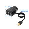 Duttek Ethernet Splitter Adapter 100 Mbps, LAN RJ45 Coupler 1 to 2 Internet Extender Adapter with USB Power Cable for Cat5/6/7 Cable Share Two Devices of The Internet at The Same Time view 3