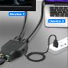 Duttek Ethernet Splitter Adapter 100 Mbps, LAN RJ45 Coupler 1 to 2 Internet Extender Adapter with USB Power Cable for Cat5/6/7 Cable Share Two Devices of The Internet at The Same Time view 4