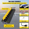 VEVOR 4 Pack Rubber Cable Protector Ramp 2 Channel Heavy Duty 66,000LB Load Capacity Cable Wire Cord Cover Ramp Speed Bump Driveway Hose Cable Ramp Protective Cover view 3