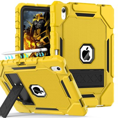 Grifobes for iPad A16 Case 11th Generation 11 inch 2025 / iPad 10th Generation Case 10.9 inch 2022, Heavy Duty Military Grade Shockproof Cover with Pencil Holder for i Pad 11/10 (Gold+Black)