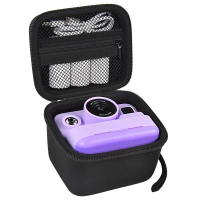 ANKHOH Case for Dylanto/for DUDUDRAGON/for Yehtta/for Gofunly/for LETSHAH Kids Camera Instant Print, 1080P Kid Cameras Storage Organizer Gifts Bag for Printing Paper and Toy Accessories,Black-Only Box
