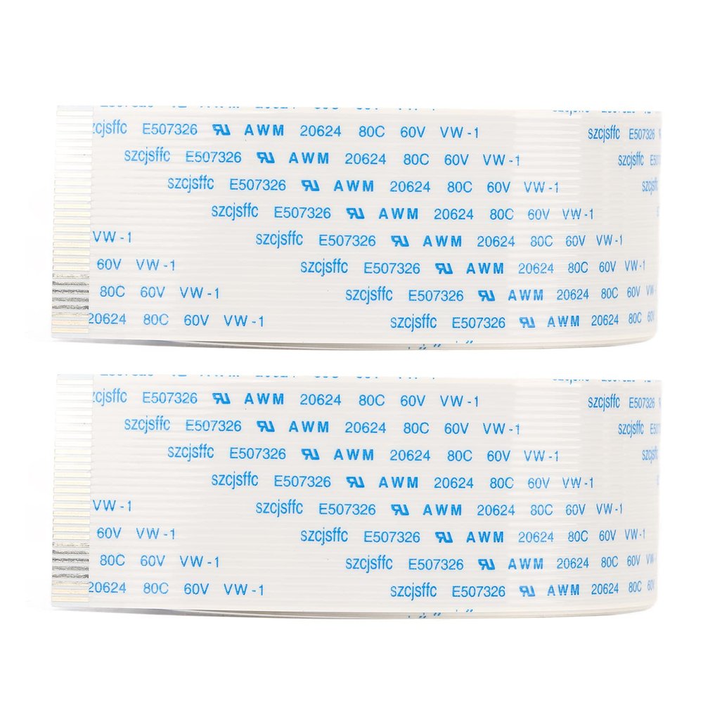 2Pcs Printer Flexible Flat Cable Fast Transmission High Softness FFC Flexible Ribbon Cable for XP600 for Printhead Cable Data Cable Thickened Printer Flexible Flat Cable (120cm)