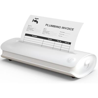 McbeAn Portable Thermal Printer, A4 Travel Mobile Printer, 300Dpi, Support A4/4 Inch Inkless Printing Compatible for Business Trip, Traveling, Invoices, DIY, Ideas, Office, Home, School