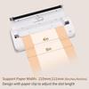 McbeAn Portable Thermal Printer, A4 Travel Mobile Printer, 300Dpi, Support A4/4 Inch Inkless Printing Compatible for Business Trip, Traveling, Invoices, DIY, Ideas, Office, Home, School view 3