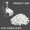 Ethernet Nails Cable Clips - 200 Pieces 8mm Ethernet Cable Clips with Nails Cord Holder for Cat5 Cat6 Cat7 Cat8 RJ45 Cable and Telephone line Flat Ethernet Cable (Square) view 3