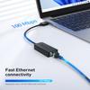Cable Matters USB to Ethernet Adapter Supporting 10/100 Mbps Ethernet Network in Black & Plug & Play USB to Ethernet Adapter with PXE, MAC Address Clone Support (USB 3.0 to Gigabit Ethernet) Supportin view 3