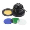 Microscope Accessories Kit NA1.25 Condenser Convergent Light Diaphragm Aperture for Double Mechanical Biological Microscope Microscope Slides (Color : with 4 Colors Filte) view 1