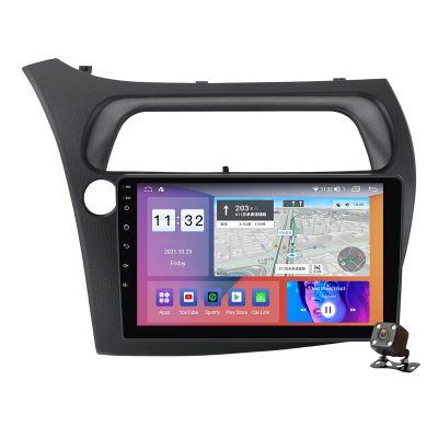 Android 12 Car Stereo for Civic 2006-2011(LHD/RHD) 9 Inch Hd Touchscreen,with Bluetooth, Am/Fm Car Radio USB SWC GPS Navi, Portable Car Radio