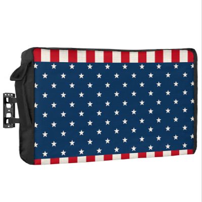 American Flag Star Outdoor TV Cover 36-39 Inch Weatherproof, Oxford Heavy Duty Waterproof Outside Flat Screen TV Cover Protector for Television Outdoor Accessories Red Stripes Patriotic Retro Art