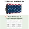 American Flag Star Outdoor TV Cover 36-39 Inch Weatherproof, Oxford Heavy Duty Waterproof Outside Flat Screen TV Cover Protector for Television Outdoor Accessories Red Stripes Patriotic Retro Art view 2