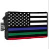 American Flag Outdoor TV Cover 36-39 Inch Weatherproof, Oxford Heavy Duty Waterproof Outside Flat Screen TV Cover Protector for Television Outdoor Accessories Blue Green Red Line USA Flag view 1