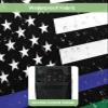 American Flag Outdoor TV Cover 36-39 Inch Weatherproof, Oxford Heavy Duty Waterproof Outside Flat Screen TV Cover Protector for Television Outdoor Accessories Blue Green Red Line USA Flag view 3