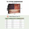American Baseball Flag Outdoor TV Cover 52-55 Inch Weatherproof,Oxford Heavy Duty Waterproof Outside Flat Screen TV Cover Protector for Television Outdoor Accessories Retro Sports Red Stripes USA Flag view 2