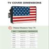 American Flag Outdoor TV Cover 80-85 Inch Weatherproof, Oxford Heavy Duty Waterproof Outside Flat Screen TV Cover Protector for Television Outdoor Accessories 4th of July Red Stripe Rustic Flag view 2