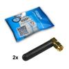 HQRP 2-Pack SMA Male 46MM GSM GPRS 433MHz Antenna 2DBI Compatible with Wireless Bluetooth RF Transceiver Module Serial RS232 Megasquirt/Adaptronic view 2