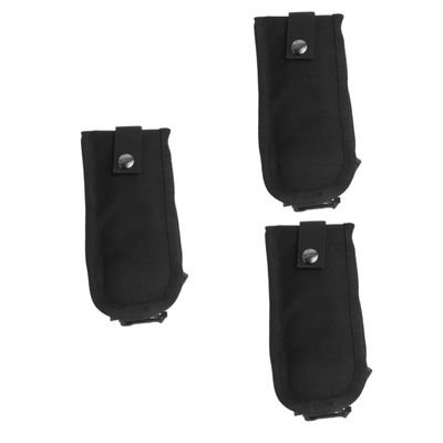 BESPORTBLE 3pcs Nylon Shoulder Hunting Tools Pouch Attachment 2 Pockets Zipper Closure Attachment for Outdoor Use