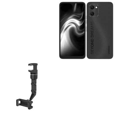 BoxWave Car Mount Compatible with Umidigi G1 - Rearview Mirror Car Mount, Rear View Mirror Adjustable GPS Car Mount - Jet Black