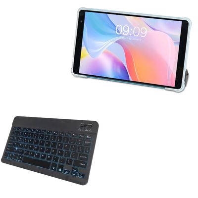 BoxWave Keyboard Compatible with Teclast P80T - SlimKeys Bluetooth Keyboard - with Backlight, Portable Slim LED 7 Colors - Jet Black