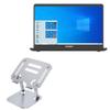 BoxWave Stand and Mount Compatible with RDP GeM Thinbook (12.5 in) - Executive VersaView Laptop Stand, Ergonomic Adjustable Viewing Angle Metallic Riser - Metallic Silver view 1