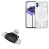 BoxWave Smart Gadget Compatible with Nothing Phone 1 - AllReader SD Card Reader, microSD Card Reader SD Compact USB - Jet Black view 1