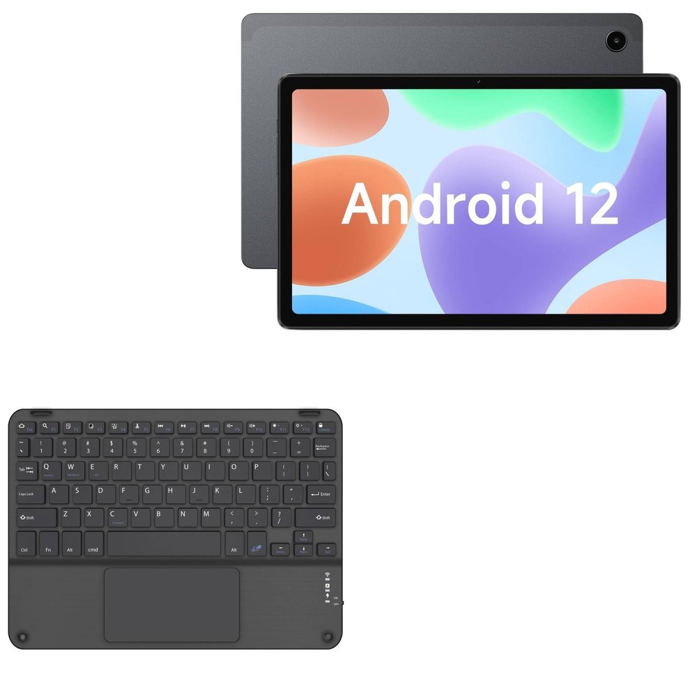 BoxWave Keyboard Compatible with Alldocube iPlay 50 Pro - SlimKeys Bluetooth Keyboard with Trackpad, Portable Slim TouchPad - Jet Black