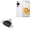 BoxWave Smart Gadget Compatible with Huawei P60 Pro - AllReader SD Card Reader, microSD Card Reader SD Compact USB - Jet Black view 1
