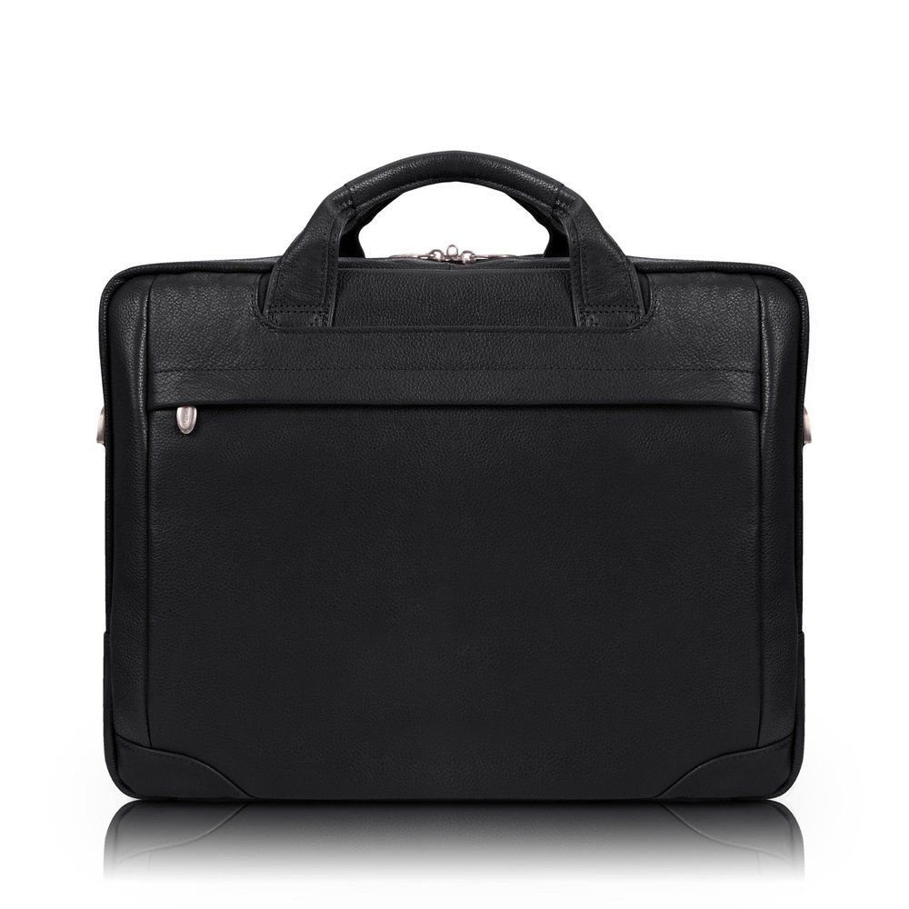 15" Medium Leather Laptop & Tablet Briefcase