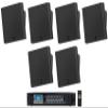 Audiosavings Bundle: (3) Pair JBI SLP12/T-BK Sleek Low-Profile On Wall Mount 3" 70v Commercial Speakers Bundle with Rockville RCS180-6 180 Watt 6 Zone 70v Restaurant Amplifier/Bluetooth (4 Items) view 1