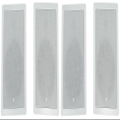 Audiosavings Bundle: (2) Pair JBI Control 128 W 8" 2-Way in-Wall Speakers for Home/Restaurant/Bar/Cafe