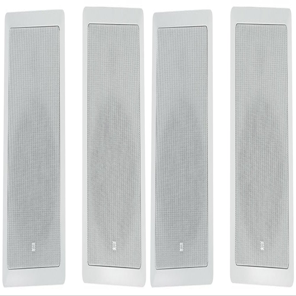 Audiosavings Bundle: (2) Pair JBI Control 128 W 8" 2-Way in-Wall Speakers for Home/Restaurant/Bar/Cafe