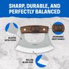 Condor Tool & Knife Ulu Knife - 1075 High Carbon Steel Blade Salad Chopper Tool with Walnut Handle and Handcrafted Leather Sheath - Ideal for Kitchen, Camping, and Survival Tasks view 4