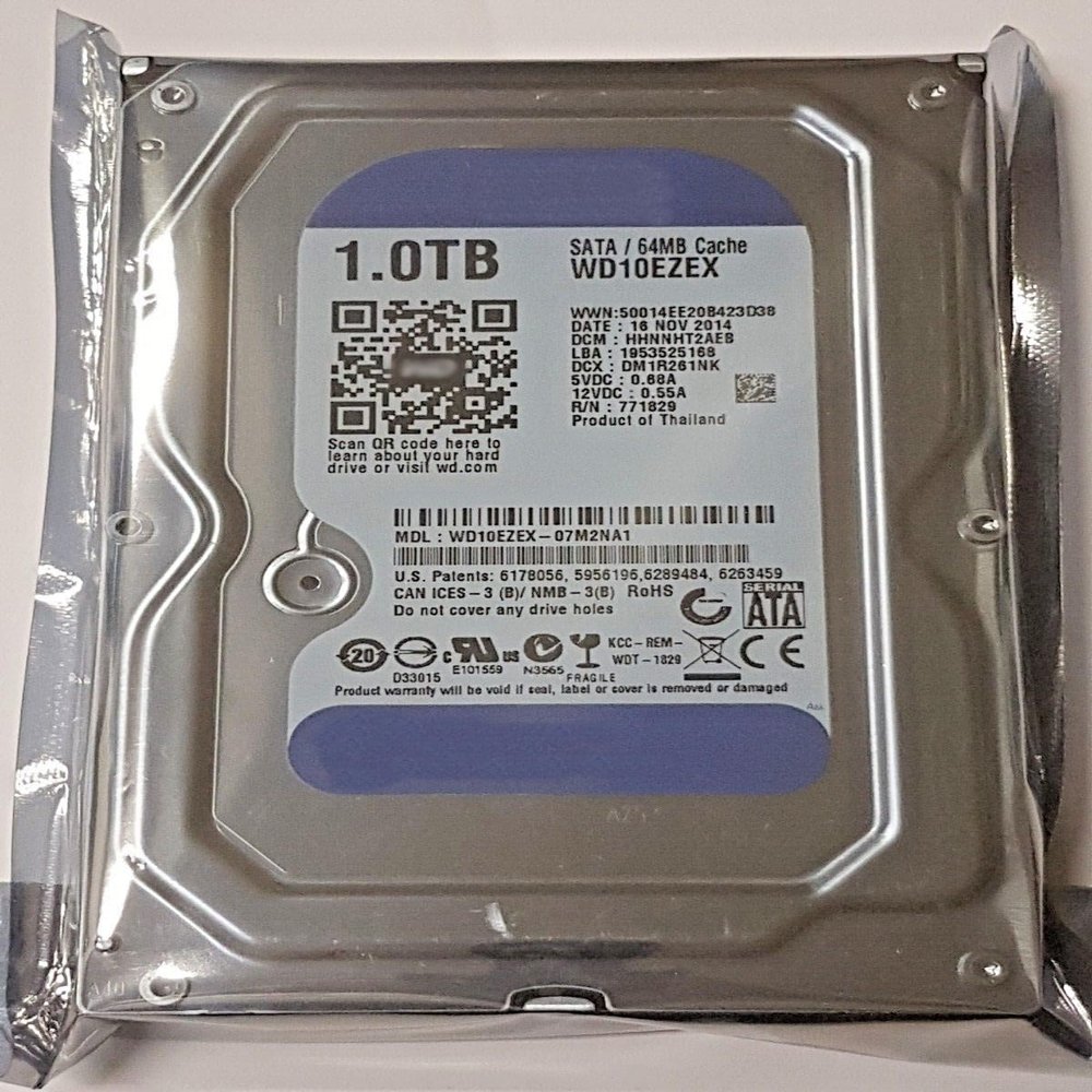 1 TB SATA WD10EZEX-07M2NA1 7200rpm 64MB HDD 3.5" Hard Drive