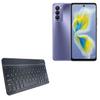 BoxWave Keyboard Compatible with Tecno Camon 18 P - SlimKeys Bluetooth Keyboard, Portable Thin with Chiclet-Style Keys - Jet Black view 1
