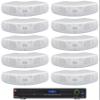 Audiosavings Bundle: (1) JBI VMA1120 Commercial/Restaurant 120W 70v Bluetooth Mixer/Amplifier, 5 Inputs Bundle with (10) Rockville WET-D4 White Dual 4" Indoor/Outdoor Commercial 70V Speaker (11 Items) view 1