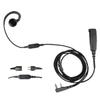 PRYME SNAP Series SNP-2W-01-Kit3  2-Wire Lapel Microphone with Braided Fiber Cable and G-Hook (Swivel) Earphone, Compatible with Kenwood 2-Pin Radios view 1
