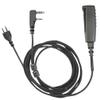PRYME SNAP Series SNP-2W-01-Kit3  2-Wire Lapel Microphone with Braided Fiber Cable and G-Hook (Swivel) Earphone, Compatible with Kenwood 2-Pin Radios view 2