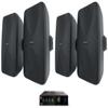 Audiosavings Bundle: (1) JBI CSMA1120 120w Commercial 70v Amplifier Mixer 4 Restaurant/Bar/Cafe Bundle with (2) 2 Rockville WET-6525B 6.5" 70V Indoor/Outdoor Wall Speakers in Black (3 Items) view 1